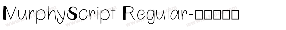 MurphyScript Regular字体转换